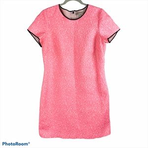 Banana Republic Neon Pink Dress with Black Trim 10